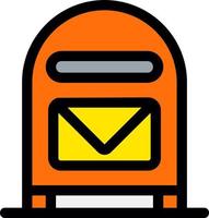 Mailbox Line Filled Icon vector