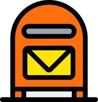 Mailbox Line Filled Icon vector