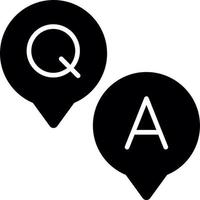 Question and Answer Glyph Icon vector