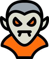 Dracula Line Filled Icon vector