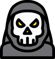 Grim Reaper Line Filled Icon vector