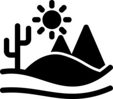 Desert Landscape Glyph Icon vector