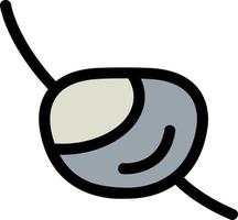 Eye Patch Line Filled Icon vector