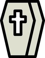 Coffin Line Filled Icon vector