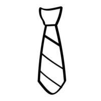 Tie icon. Childish clothing and school accessories icon vector