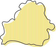 Stylized simple outline map of Belarus icon. vector