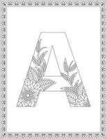 ABC Coloring Pages Letter A vector
