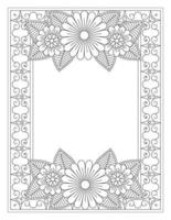 Flower Doodle Coloring Page for Adult