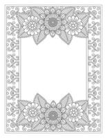 Flower Doodle Coloring Page for Adult vector