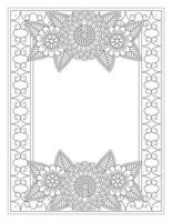 Flower Doodle Coloring Page for Adult vector