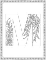 ABC Coloring Pages Letter M vector