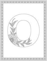 ABC Coloring Pages Letter O vector