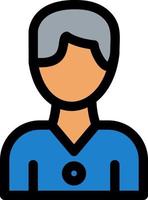 User Line Filled Icon vector