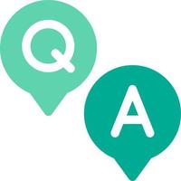 Question and Answer Flat Icon vector