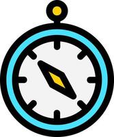 Compass Line Filled Icon vector