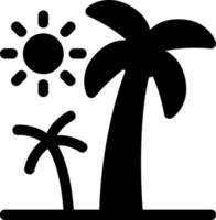 Palm Trees Glyph Icon vector