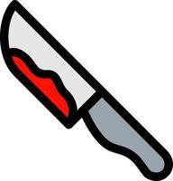 Knife Blood Line Filled Icon vector