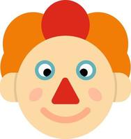 icono plano de payaso vector