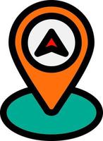 Gps Line Filled Icon vector