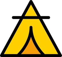 Desert Tipi Line Filled Icon vector