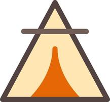 Desert Tipi Flat Icon vector