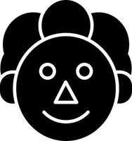 Clown Glyph Icon vector
