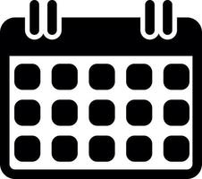 Calendar Glyph Icon vector