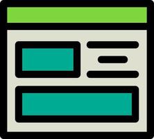Template Line Filled Icon vector