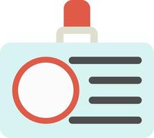 Id Card Flat Icon vector