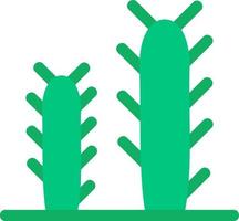 icono plano de cactus vector