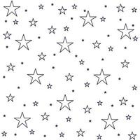 patrón abstracto sin costuras con estrellas grises de diferente tamaño sobre fondo blanco. bonita ilustración vectorial. vector
