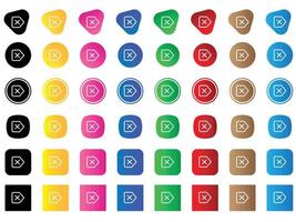 backspace reverse icon . web icon set . icons collection. Simple vector illustration.