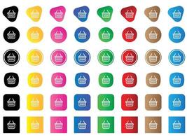 basket icon . web icon set . icons collection. Simple vector illustration.