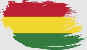 bandera boliviana con textura grunge vector