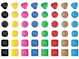 chat right ,dots icon . web icon set . icons collection. Simple vector illustration.