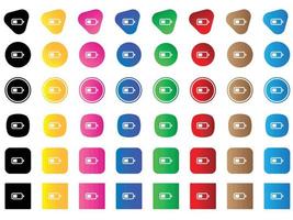 battery half icon . web icon set . icons collection. Simple vector illustration.