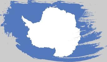 Antarctica flag with grunge texture vector