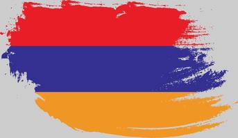 bandera de armenia con textura grunge vector