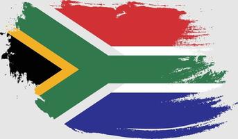 South Africa flag with grunge texture vector
