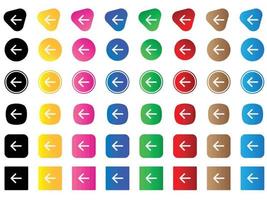 arrow left short icon . web icon set . icons collection. Simple vector illustration.