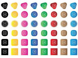 arrow right square icon . web icon set . icons collection. Simple vector illustration.