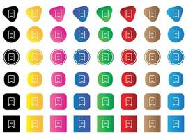 bookmark dash icon . web icon set . icons collection. Simple vector illustration.