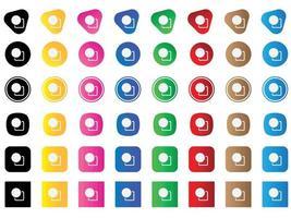 circle square icon . web icon set . icons collection. Simple vector illustration.