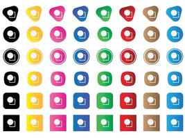 circle square icon . web icon set . icons collection. Simple vector illustration.