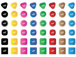 check icon . web icon set . icons collection. Simple vector illustration.