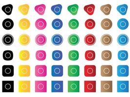 circle icon . web icon set . icons collection. Simple vector illustration.