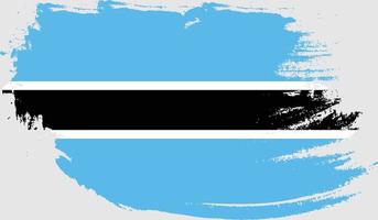 Botswana flag with grunge texture vector