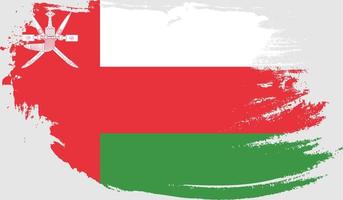Oman flag with grunge texture vector