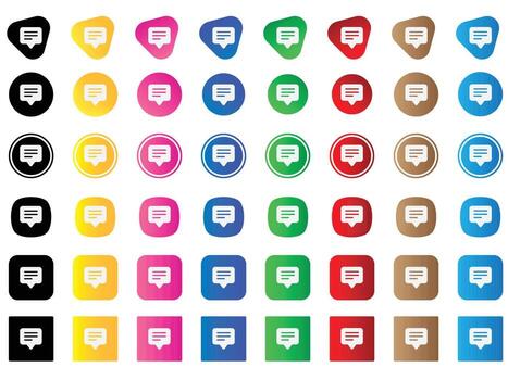 chat square text icon . web icon set . icons collection. Simple vector illustration.