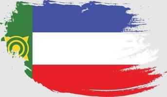 Khakassia flag with grunge texture vector